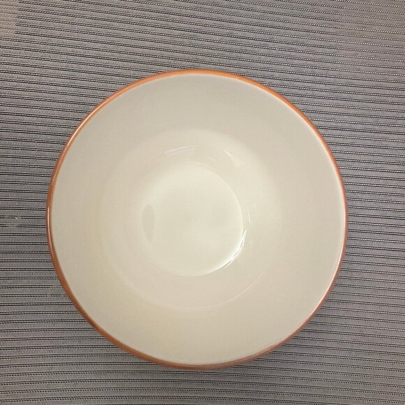 White Ceramic Bowl with Subtle Pattern - Picture 1 of 2